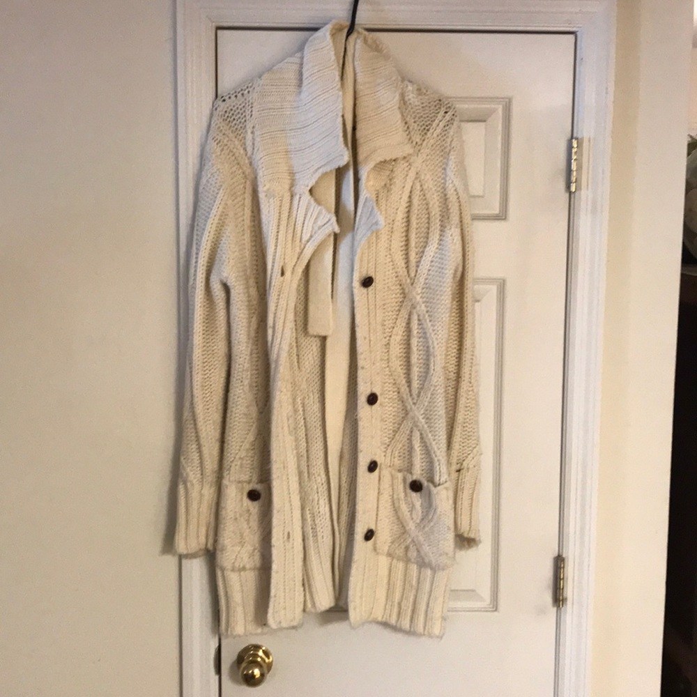 Long Cream Sweater